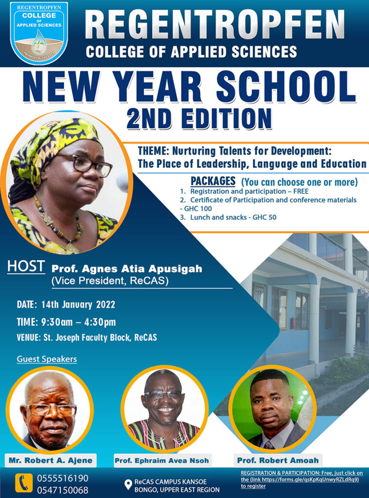 ReCAS New Year School flyer